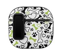 Niapessel for AirPods 4 Case, Dog Paw Bone Print Compatible with Apple Airpods 4th Generation Case for Women Men, PC Hard Shell Full Protective Case Cover
