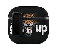 Niapessel for AirPods 4 Case, Don't Give Up Tiger Slogan Print Compatible with Apple Airpods 4th Generation Case for Women Men, PC Hard Shell Full Protective Case Cover
