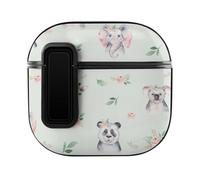 Niapessel for AirPods 4 Case, Elephant Panda and Koala Print Compatible with Apple Airpods 4th Generation Case for Women Men, PC Hard Shell Full Protective Case Cover