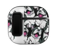 Niapessel for AirPods 4 Case, Funny Boston Terrier Dog Print Compatible with Apple Airpods 4th Generation Case for Women Men, PC Hard Shell Full Protective Case Cover