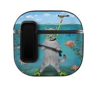 Niapessel for AirPods 4 Case, Funny Cat Underwater Print Compatible with Apple Airpods 4th Generation Case for Women Men, PC Hard Shell Full Protective Case Cover