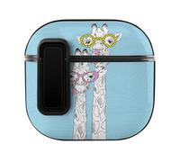 Niapessel for AirPods 4 Case, Funny Giraffe Print Compatible with Apple Airpods 4th Generation Case for Women Men, PC Hard Shell Full Protective Case Cover
