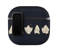 Niapessel for AirPods 4 Case, Funny Halloween Scary Ghostly Print Compatible with Apple Airpods 4th Generation Case for Women Men, PC Hard Shell Full Protective Case Cover