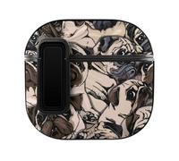Niapessel for AirPods 4 Case, Funny Pug Dog Print Compatible with Apple Airpods 4th Generation Case for Women Men, PC Hard Shell Full Protective Case Cover