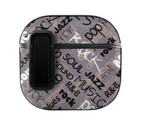 Niapessel for AirPods 4 Case, Graffiti Art Music Print Compatible with Apple Airpods 4th Generation Case for Women Men, PC Hard Shell Full Protective Case Cover