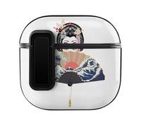Niapessel for AirPods 4 Case, Japanese Geisha Woman Print Compatible with Apple Airpods 4th Generation Case for Women Men, PC Hard Shell Full Protective Case Cover
