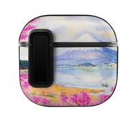 Niapessel for AirPods 4 Case, Japanese Mountain Flower Print Compatible with Apple Airpods 4th Generation Case for Women Men, PC Hard Shell Full Protective Case Cover