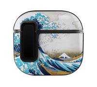 Niapessel for AirPods 4 Case, Japanese Ocean Art Print Compatible with Apple Airpods 4th Generation Case for Women Men, PC Hard Shell Full Protective Case Cover
