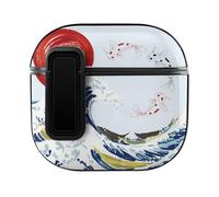 Niapessel for AirPods 4 Case, Japanese Ocean Fish Print Compatible with Apple Airpods 4th Generation Case for Women Men, PC Hard Shell Full Protective Case Cover