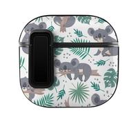 Niapessel for AirPods 4 Case, Koalas Tropical Leaves Print Compatible with Apple Airpods 4th Generation Case for Women Men, PC Hard Shell Full Protective Case Cover