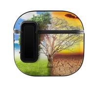 Niapessel for AirPods 4 Case, Live and Dead Big Tree Print Compatible with Apple Airpods 4th Generation Case for Women Men, PC Hard Shell Full Protective Case Cover