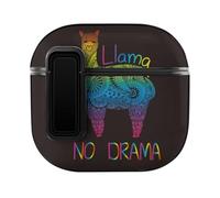 Niapessel for AirPods 4 Case, Llama No Drama Cute Print Compatible with Apple Airpods 4th Generation Case for Women Men, PC Hard Shell Full Protective Case Cover
