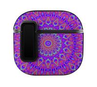 Niapessel for AirPods 4 Case, Mandala Art Trippy Boho Print Compatible with Apple Airpods 4th Generation Case for Women Men, PC Hard Shell Full Protective Case Cover
