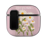 Niapessel for AirPods 4 Case, Mother's Day with Daisy Flower Print Compatible with Apple Airpods 4th Generation Case for Women Men, PC Hard Shell Full Protective Case Cover