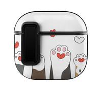Niapessel for AirPods 4 Case, Paw Animals Cat Dog Print Compatible with Apple Airpods 4th Generation Case for Women Men, PC Hard Shell Full Protective Case Cover