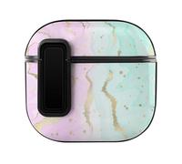 Niapessel for AirPods 4 Case, Pink Blue Marble Print Compatible with Apple Airpods 4th Generation Case for Women Men, PC Hard Shell Full Protective Case Cover