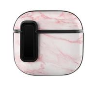 Niapessel for AirPods 4 Case, Pink Marble Print Compatible with Apple Airpods 4th Generation Case for Women Men, PC Hard Shell Full Protective Case Cover