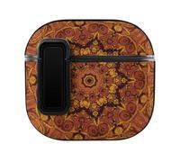 Niapessel for AirPods 4 Case, Psychedelic Trippy Mandala Print Compatible with Apple Airpods 4th Generation Case for Women Men, PC Hard Shell Full Protective Case Cover