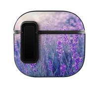 Niapessel for AirPods 4 Case, Purple Lavender Flowers Print Compatible with Apple Airpods 4th Generation Case for Women Men, PC Hard Shell Full Protective Case Cover