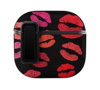 Niapessel for AirPods 4 Case, Red Lipstick Kiss Print Compatible with Apple Airpods 4th Generation Case for Women Men, PC Hard Shell Full Protective Case Cover