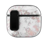 Niapessel for AirPods 4 Case, Rose Gold Marble Print Compatible with Apple Airpods 4th Generation Case for Women Men, PC Hard Shell Full Protective Case Cover