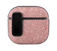 Niapessel for AirPods 4 Case, Rose Gold Pink Print Compatible with Apple Airpods 4th Generation Case for Women Men, PC Hard Shell Full Protective Case Cover