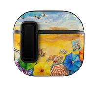 Niapessel for AirPods 4 Case, Seascape Top View Print Compatible with Apple Airpods 4th Generation Case for Women Men, PC Hard Shell Full Protective Case Cover