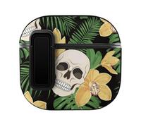 Niapessel for AirPods 4 Case, Sugar Skulls Floral Print Compatible with Apple Airpods 4th Generation Case for Women Men, PC Hard Shell Full Protective Case Cover