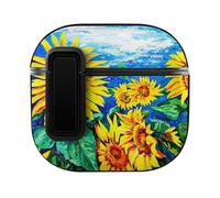 Niapessel for AirPods 4 Case, Sunflowers Oil Painting Print Compatible with Apple Airpods 4th Generation Case for Women Men, PC Hard Shell Full Protective Case Cover