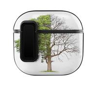 Niapessel for AirPods 4 Case, Tree Living and Dead Print Compatible with Apple Airpods 4th Generation Case for Women Men, PC Hard Shell Full Protective Case Cover