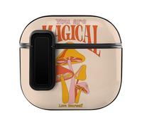 Niapessel for AirPods 4 Case, Trippy Hippie Mushroom Print Compatible with Apple Airpods 4th Generation Case for Women Men, PC Hard Shell Full Protective Case Cover