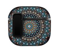 Niapessel for AirPods 4 Case, Trippy Mandala Indian Print Compatible with Apple Airpods 4th Generation Case for Women Men, PC Hard Shell Full Protective Case Cover