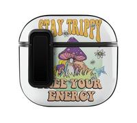 Niapessel for AirPods 4 Case, Trippy Mushroom Print Compatible with Apple Airpods 4th Generation Case for Women Men, PC Hard Shell Full Protective Case Cover