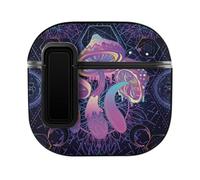 Niapessel for AirPods 4 Case, Trippy Mushrooms Geometry Print Compatible with Apple Airpods 4th Generation Case for Women Men, PC Hard Shell Full Protective Case Cover