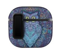 Niapessel for AirPods 4 Case, Trippy Owl Psychedelic Mandala Print Compatible with Apple Airpods 4th Generation Case for Women Men, PC Hard Shell Full Protective Case Cover