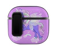 Niapessel for AirPods 4 Case, Unicorn with Butterfly Wings Print Compatible with Apple Airpods 4th Generation Case for Women Men, PC Hard Shell Full Protective Case Cover