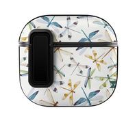 Niapessel for AirPods 4 Case, Watercolor Dragonfly Print Compatible with Apple Airpods 4th Generation Case for Women Men, PC Hard Shell Full Protective Case Cover