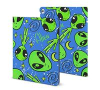 Niapessel for iPad 9th Generation Case/for iPad Air 5th Generation Case/for iPad Pro 11 Inch, Alien Space Print with Pencil Holder & Stand (TPU Leather)