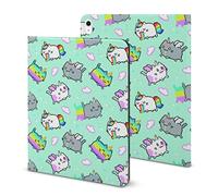 Niapessel for iPad 9th Generation Case/for iPad Air 5th Generation Case/for iPad Pro 11 Inch, Cat Unicorn Print with Pencil Holder & Stand (TPU Leather)