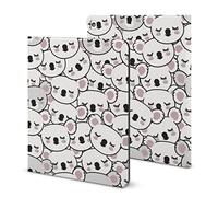Niapessel for iPad 9th Generation Case/for iPad Air 5th Generation Case/for iPad Pro 11 Inch, Cute Koala's Faces Print with Pencil Holder & Stand (TPU Leather)