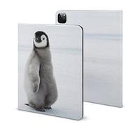 Niapessel for iPad 9th Generation Case/for iPad Air 5th Generation Case/for iPad Pro 11 Inch, Cute Penguin Print with Pencil Holder & Stand (TPU Leather)