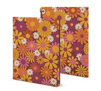Niapessel for iPad 9th Generation Case/for iPad Air 5th Generation Case/for iPad Pro 11 Inch, Hippie Aesthetic Colorful Flower Print with Pencil Holder & Stand (TPU Leather)