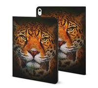 Niapessel for iPad 9th Generation Case/for iPad Air 5th Generation Case/for iPad Pro 11 Inch, Leopard Artist Animal Print with Pencil Holder & Stand (TPU Leather)