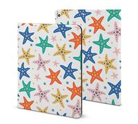 Niapessel for iPad 9th Generation Case/for iPad Air 5th Generation Case/for iPad Pro 11 Inch, Starfish Underwater Animals Print with Pencil Holder & Stand (TPU Leather)