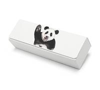 Niapessel Glasses Case, Eyeglass Case, Eye Glasses Case Hard Leather Cute Panda Bear Print for Women Men, Style, One size