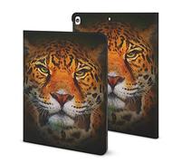 Niapessel iPad 9th Generation Case, iPad Air 5th Generation Case, Leopard Artist Animal Print iPad Pro 11 Inch iPad Case 10.2 Case 10.9 Case with Pencil Holder & Stand (TPU Leather)