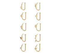 Niaspi 10 Pcs Fake Nose Rings for Women Men Minimalist Stainless Steel Flower Heart Star Moon Non Piercing Clip On Nose Lip Rings Statement Body Jewelry, 14G, Stainless Steel, no gemstone