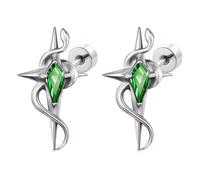 Niaspi 20G Cross Snake Cartilage Stud Earrings 316L Stainless Steel Dainty Cubic Zirconia Snake Cross Helix Conch Earrings Screw Back Piercing Post Studs Piercing Jewelry for Women Men, 20G, Titanium