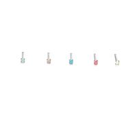 Niaspi 5Pcs 20G Opal Nose Studs Rings for Women 316L Surgical Steel S-Shaped Corkscrew Straight Post Nose Rings Studs Screws Small Nose Nostril Piercing Jewelry, 20G, Stainless Steel, no gemstone