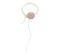 Niaspi Flower Choker Necklace for Women Boho Floral Fabric Rose Leather Collar Tie Necklaces Adjustable Wedding Promise Neck Accessories Fashion Retro Birthday Valentine's Day Party Cocktail Jewelry